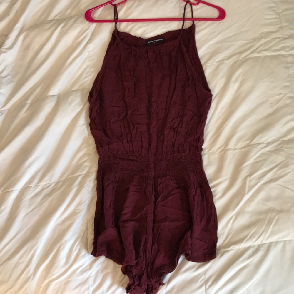 Burgundy Brandy Melville Romper